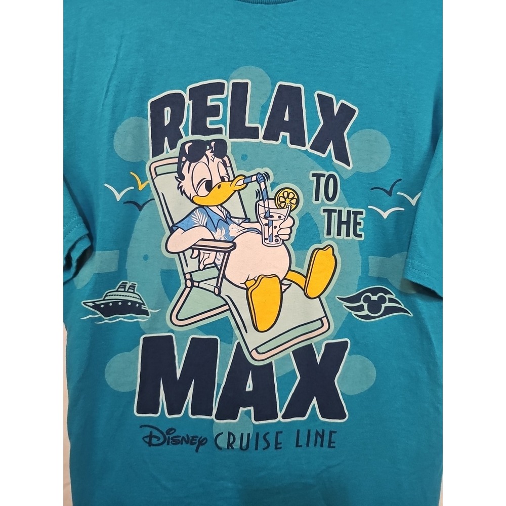 Vintage disney cruise lines donald duck teal extra large t shirt , Unisex - Picture 2 of 2